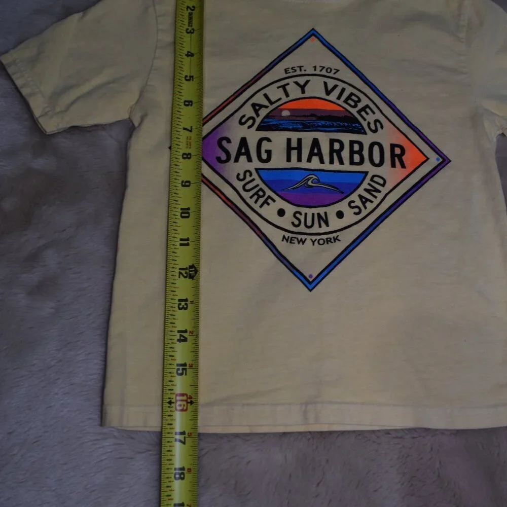 Kids Yellow Sag Harbor Short Sleeve Cotton T Shirt Size XS